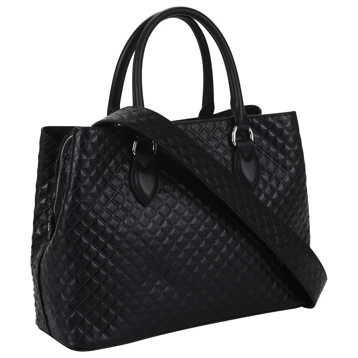 Вместительная стеганая сумка из натуральной кожи Chatte 