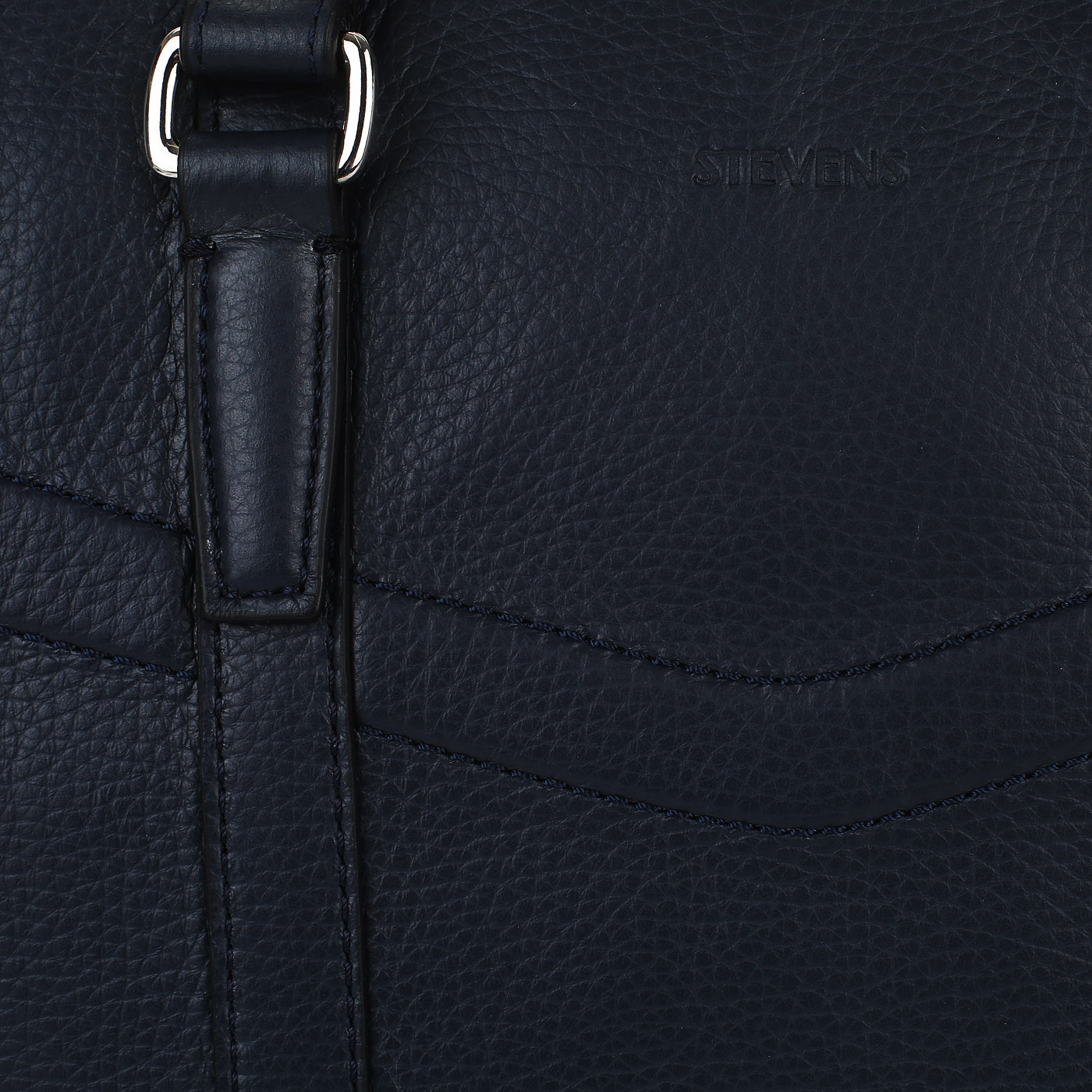Деловая сумка из синей кожи Stevens 