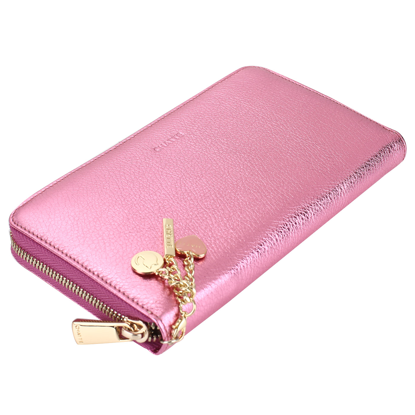 Портмоне из металлизированной кожи Chatte Amelie shine