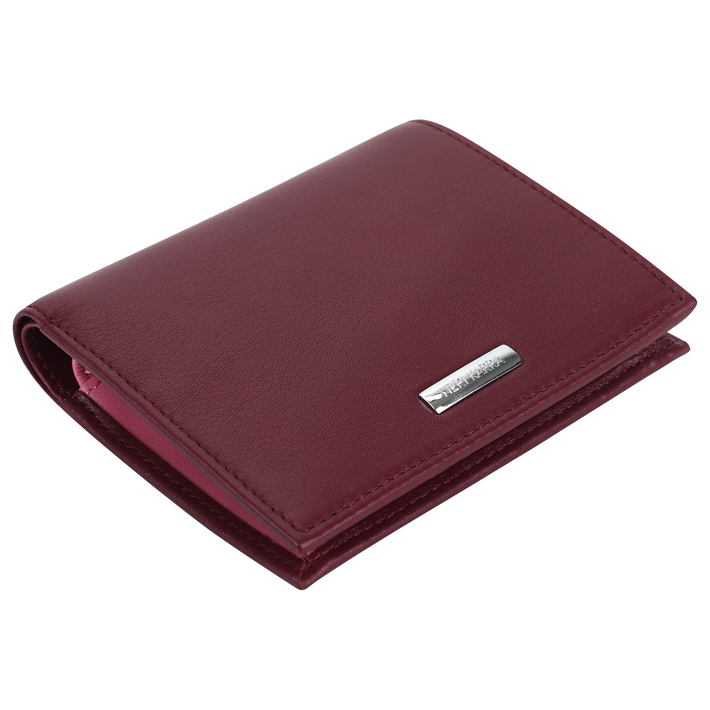 Кошелек из бордовой кожи Neri Karra 