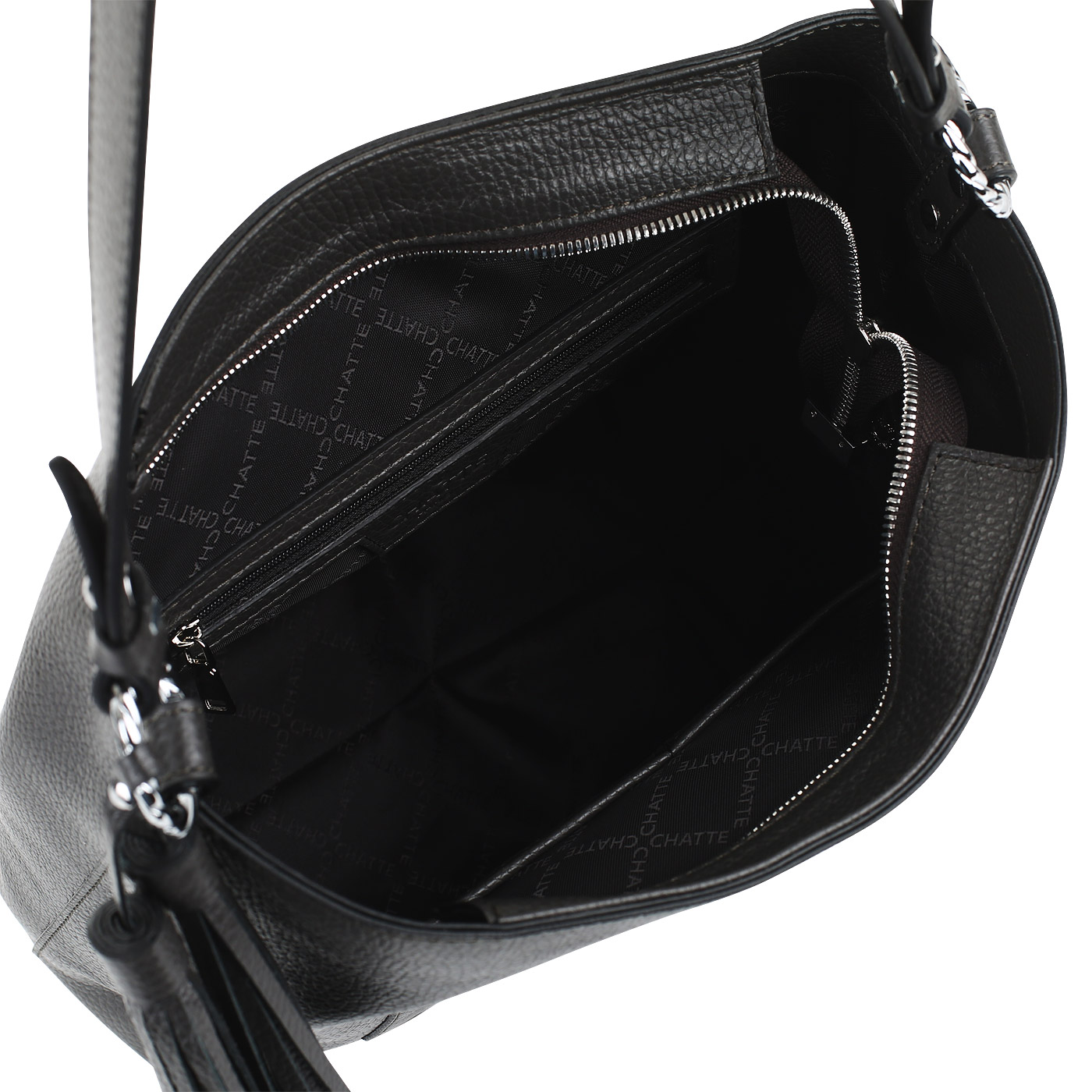 Мягкая сумка-хобо с брелоком Chatte 