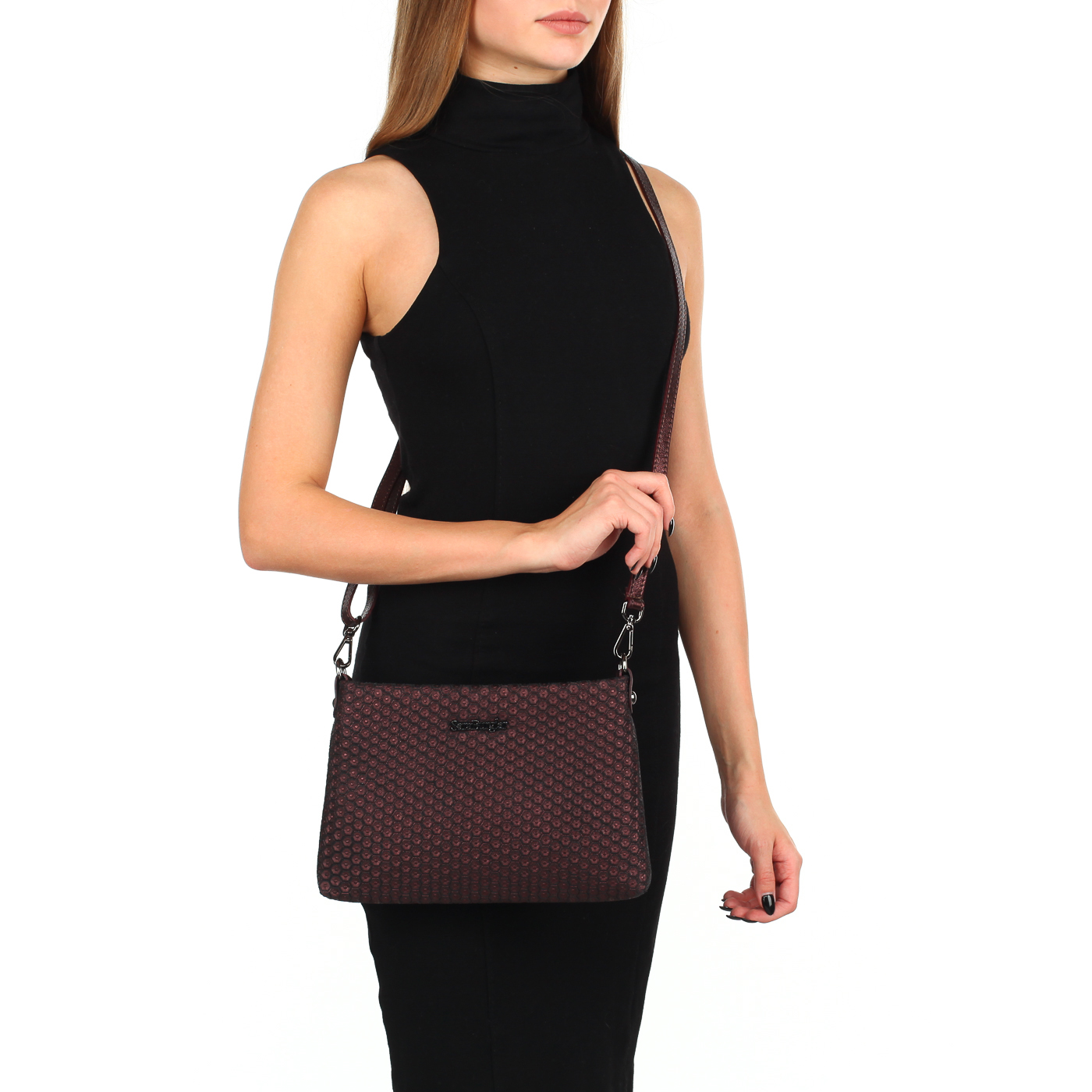 Кожаная сумочка на молнии Sara Burglar Cherie Cometa