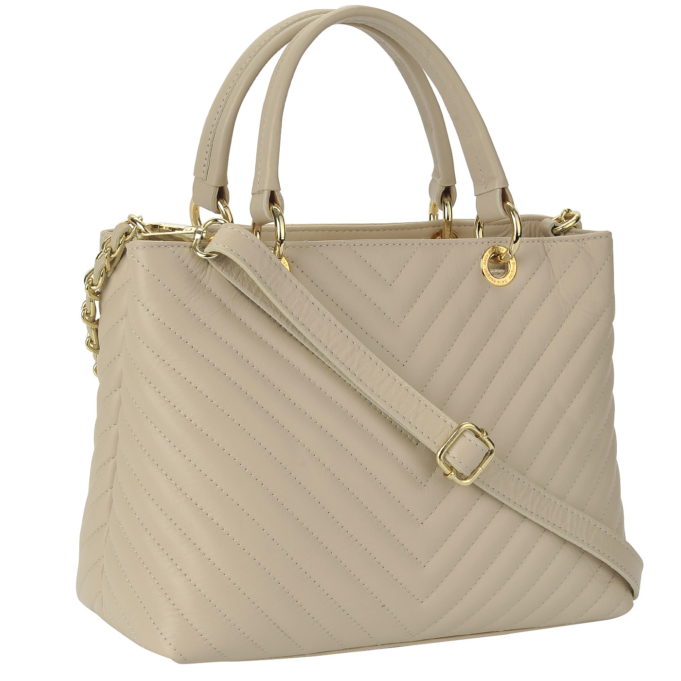 Женская стеганая сумочка из натуральной кожи Sara Burglar Giola