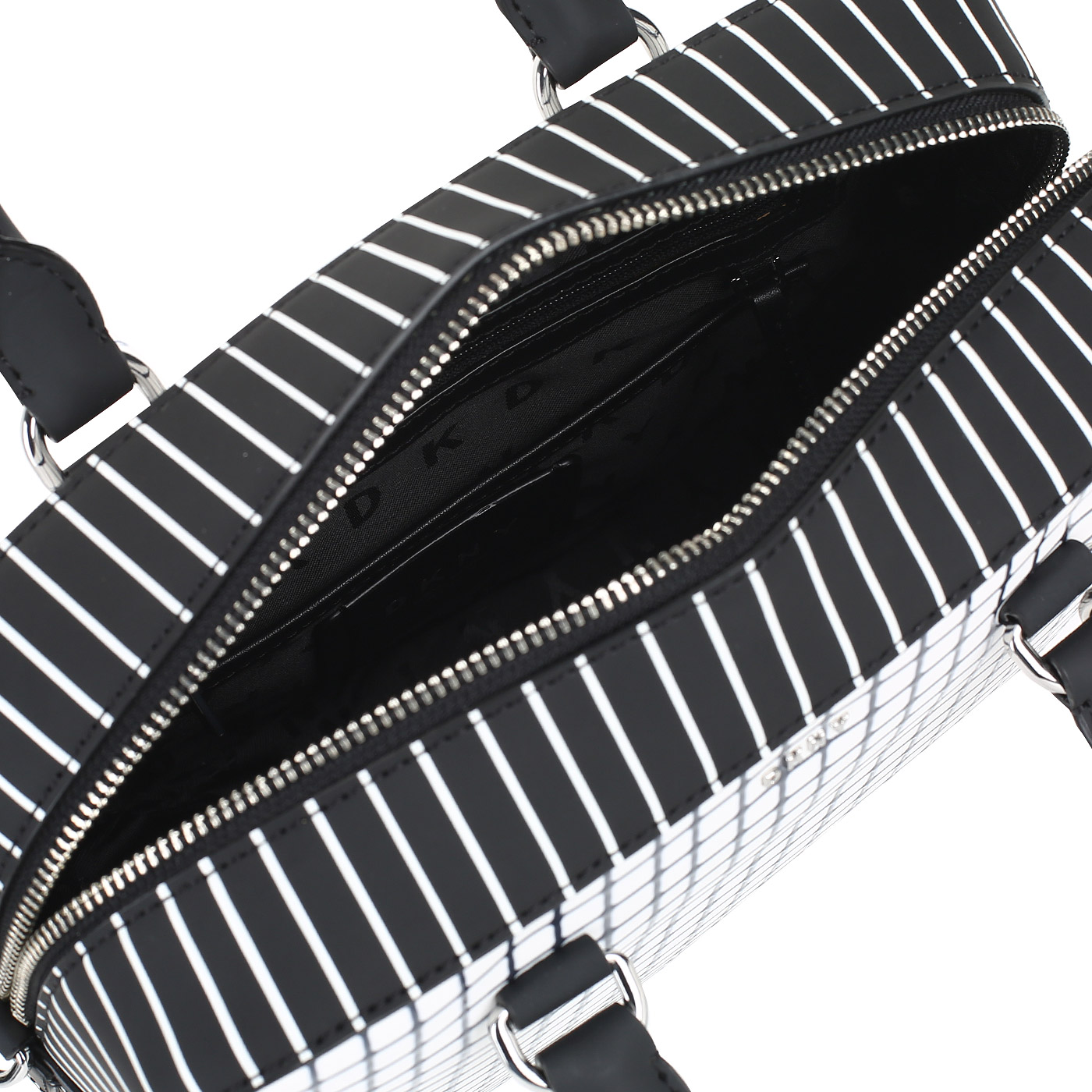 Черно-белая кожаная сумочка DKNY Bryant