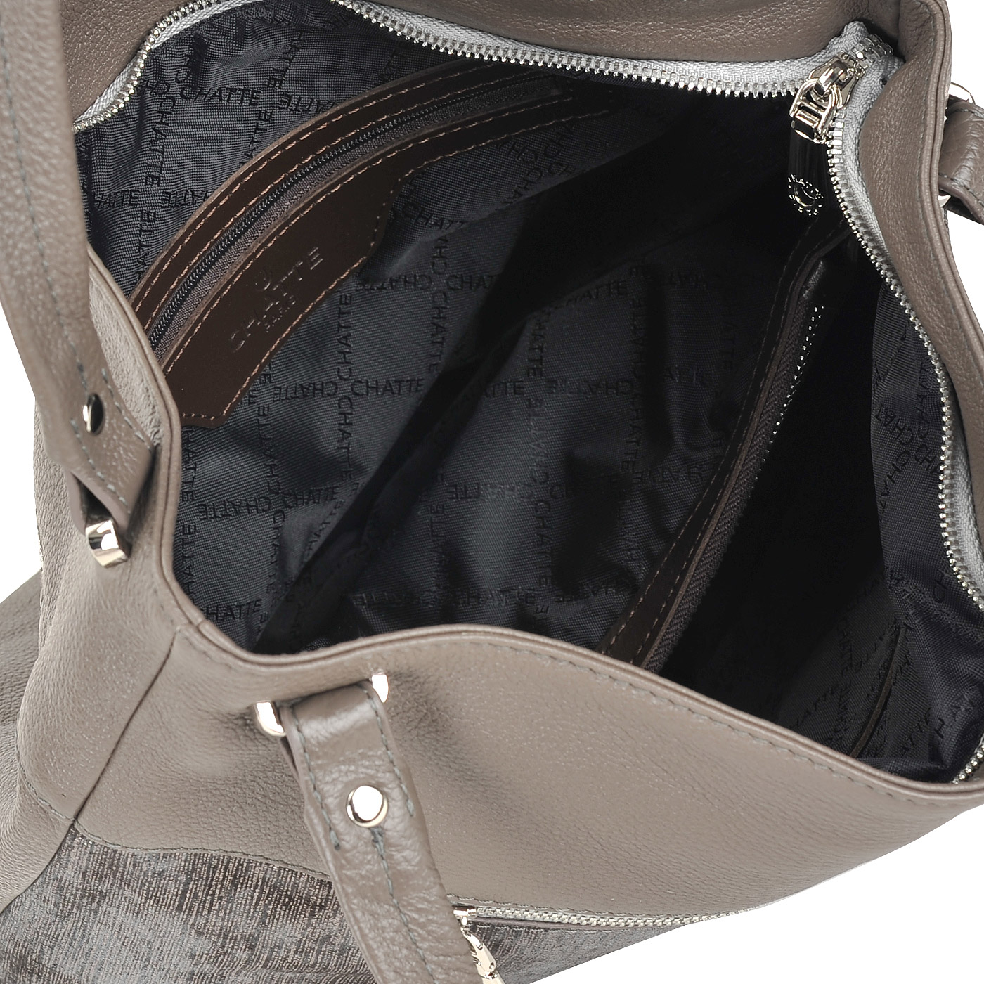 Женская сумка из натуральной кожи и замши Chatte 