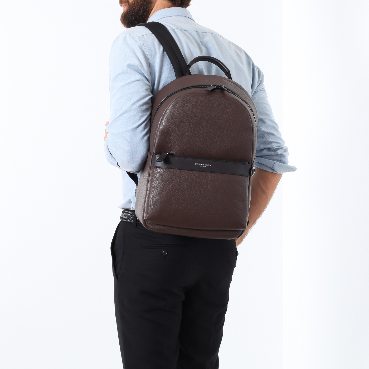 Рюкзак из зернистой кожи Michael Kors Men Greyson