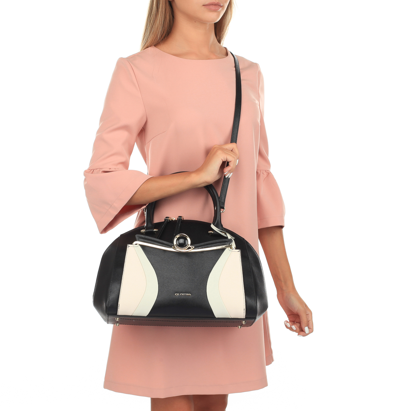 Кожаная сумка на двойной молнии Cromia Ibis