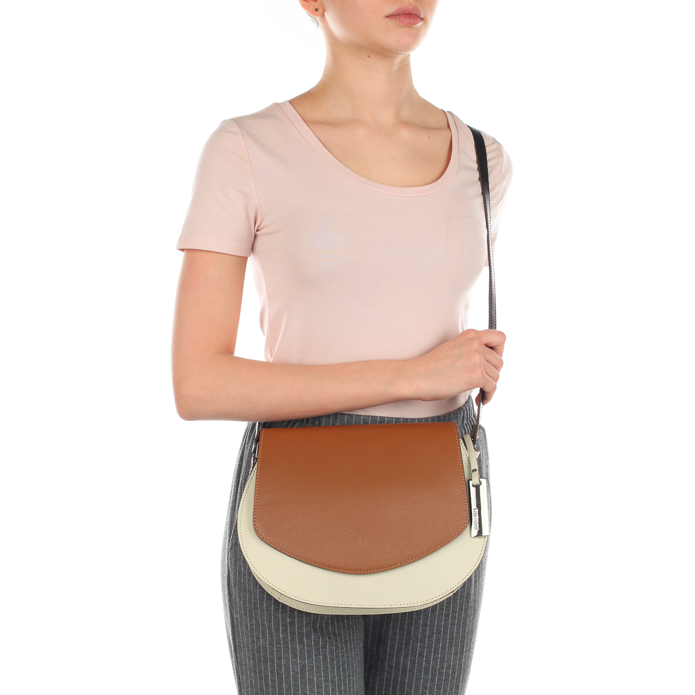 Женская кожаная сумка через плечо Ripani Cannella