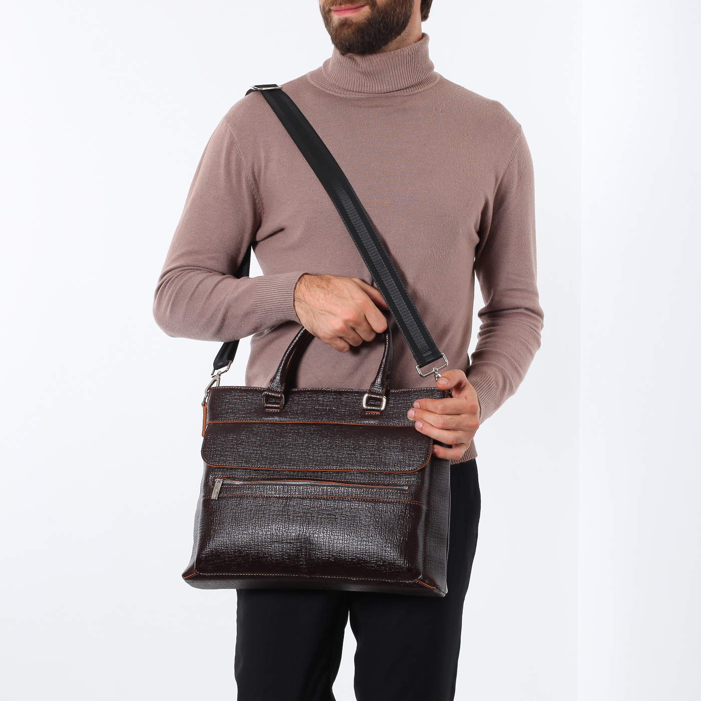 Кожаная деловая сумка Stevens 