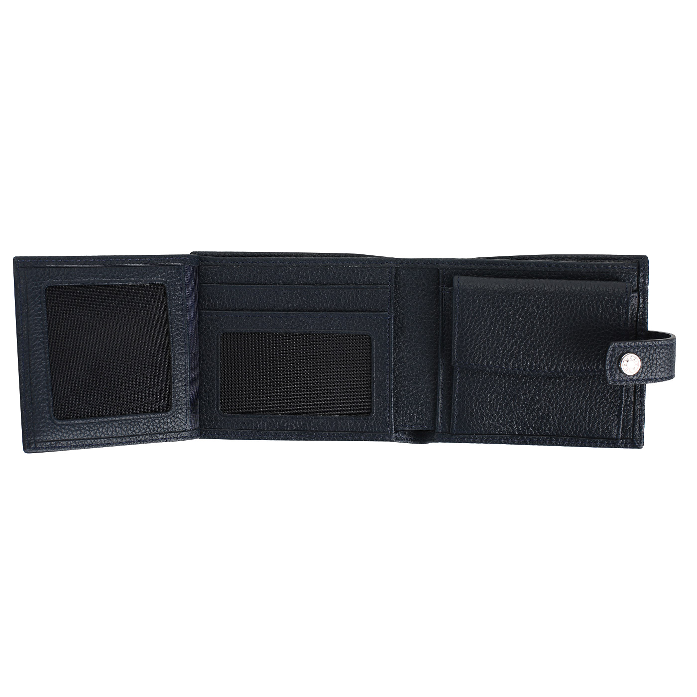 Синее кожаное портмоне Neri Karra 