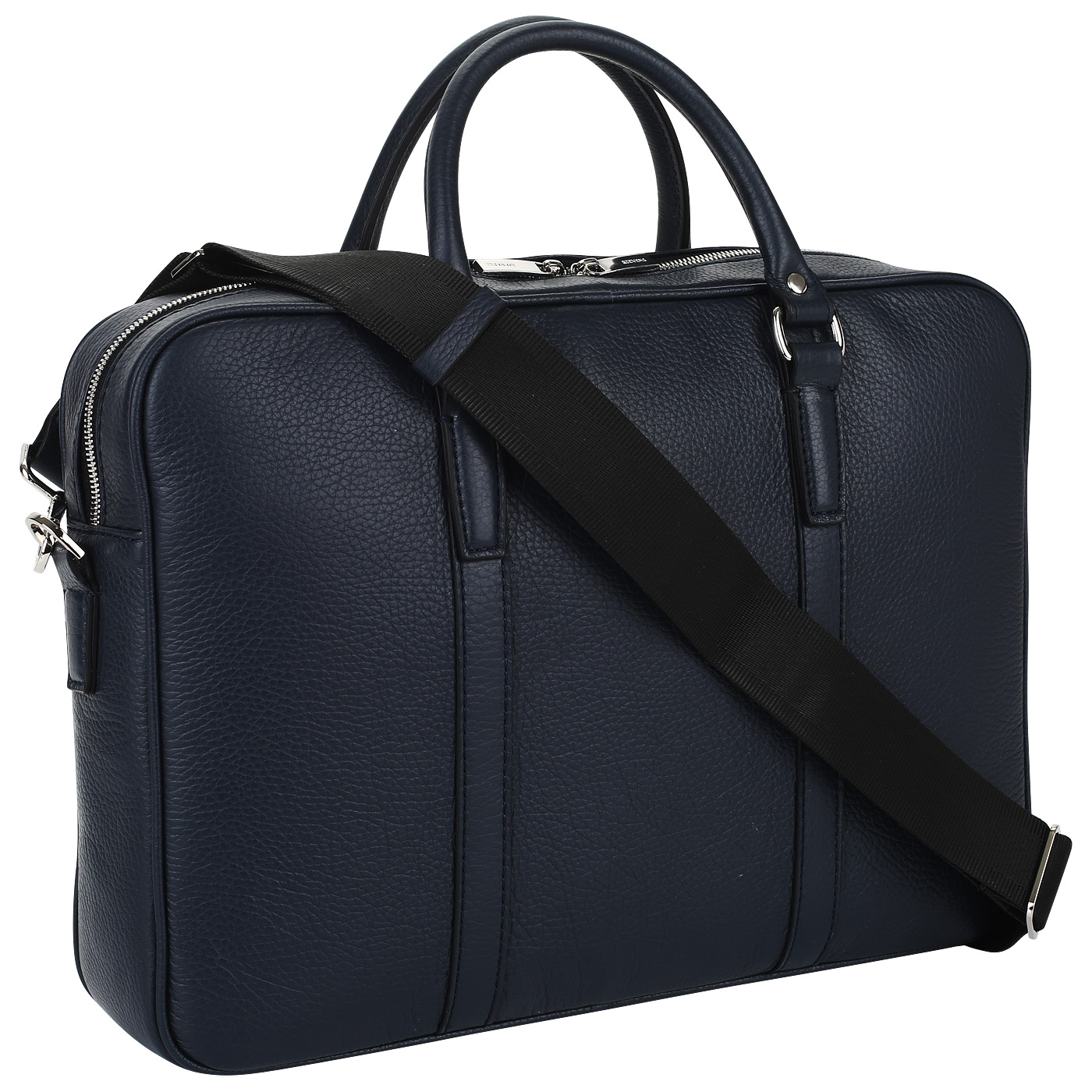 Деловая сумка из синей кожи Stevens 