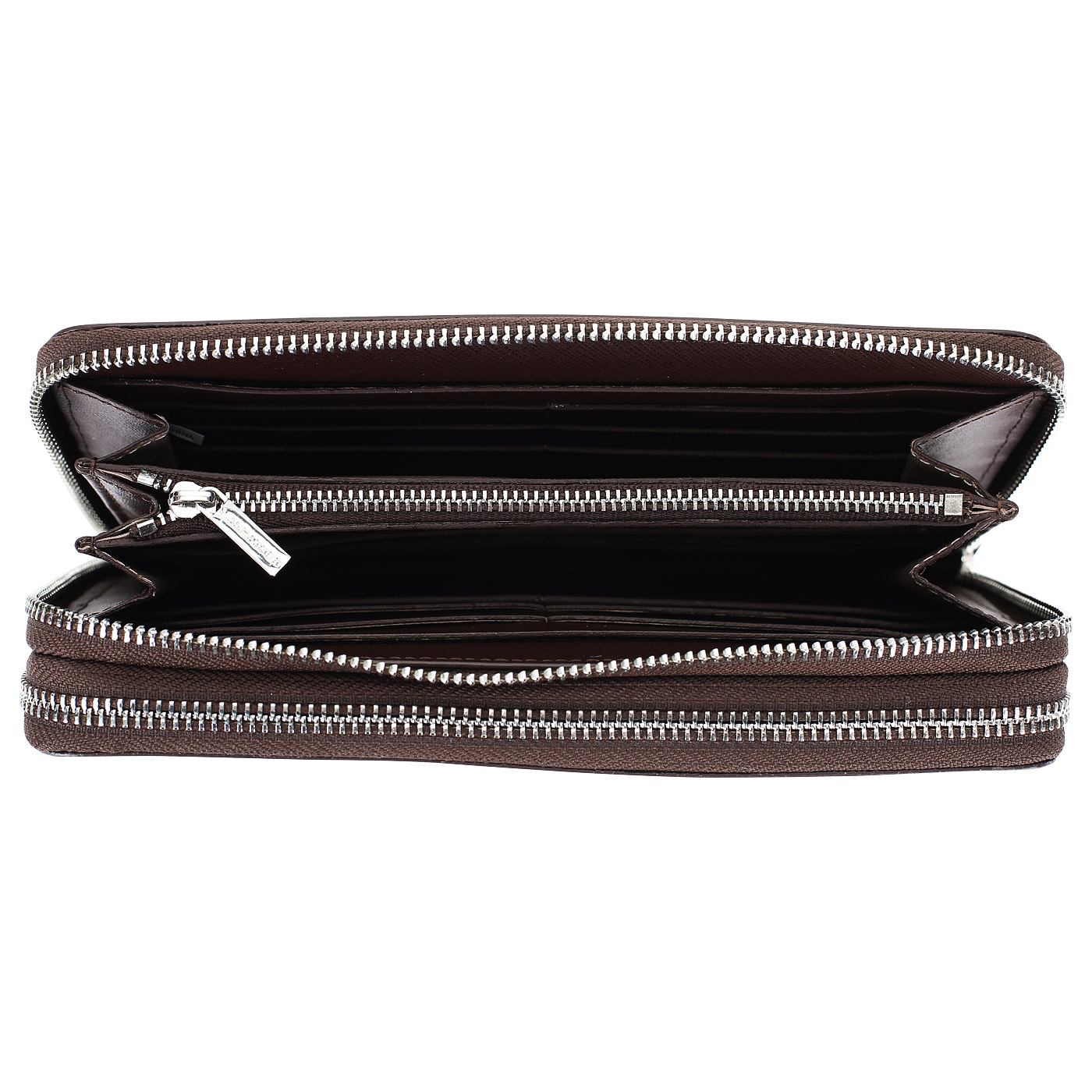 Мужская сумка-визитка из коричневого сафьяна Lancaster Mathias