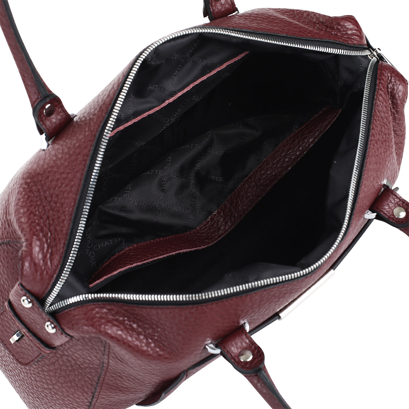 Кожаная сумка на молнии Chatte 