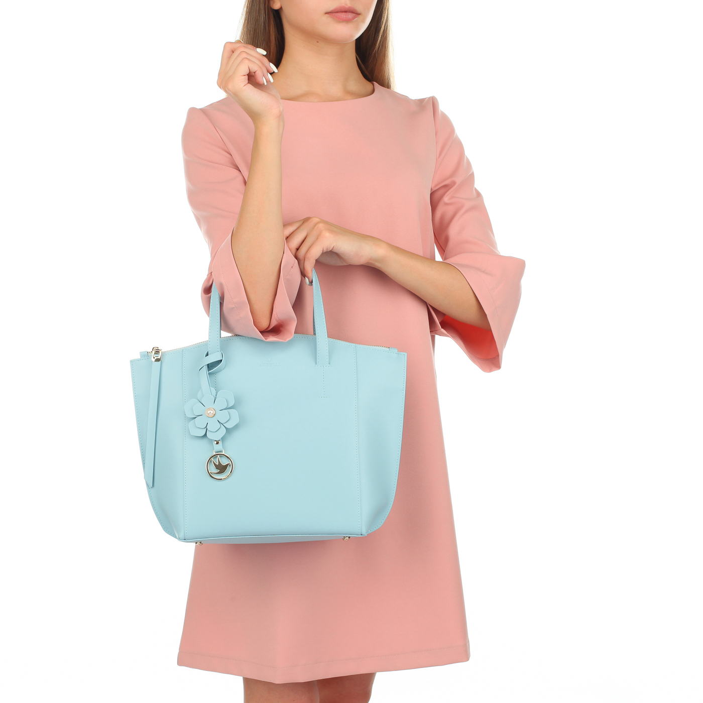 Кожаная сумка на молнии Aurelli 