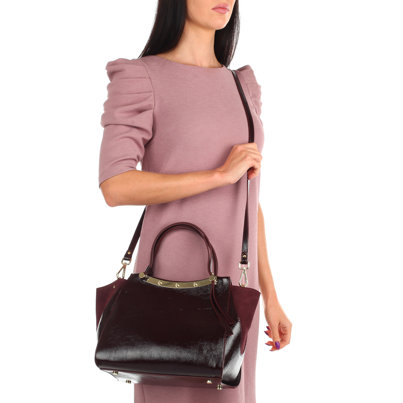 Комбинированная сумка на молнии Carlo Salvatelli Naplak