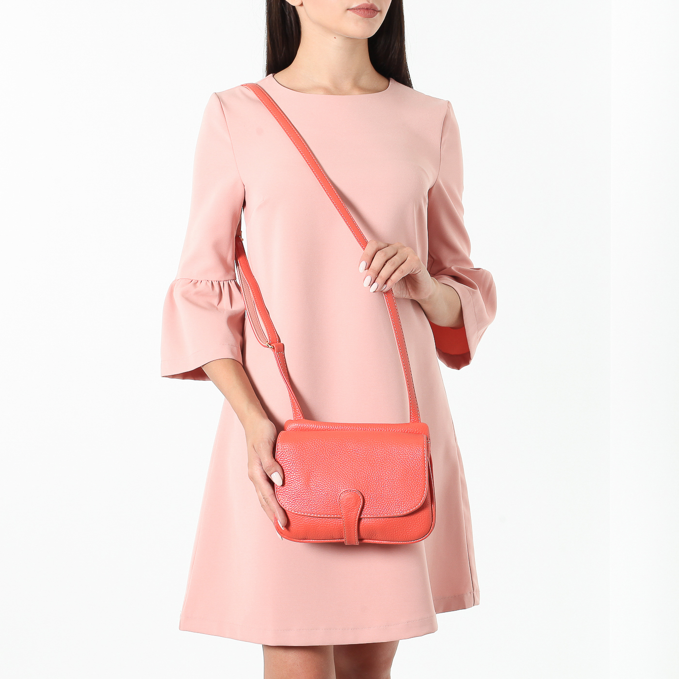 Кожаная сумка через плечо Bruno Rossi 