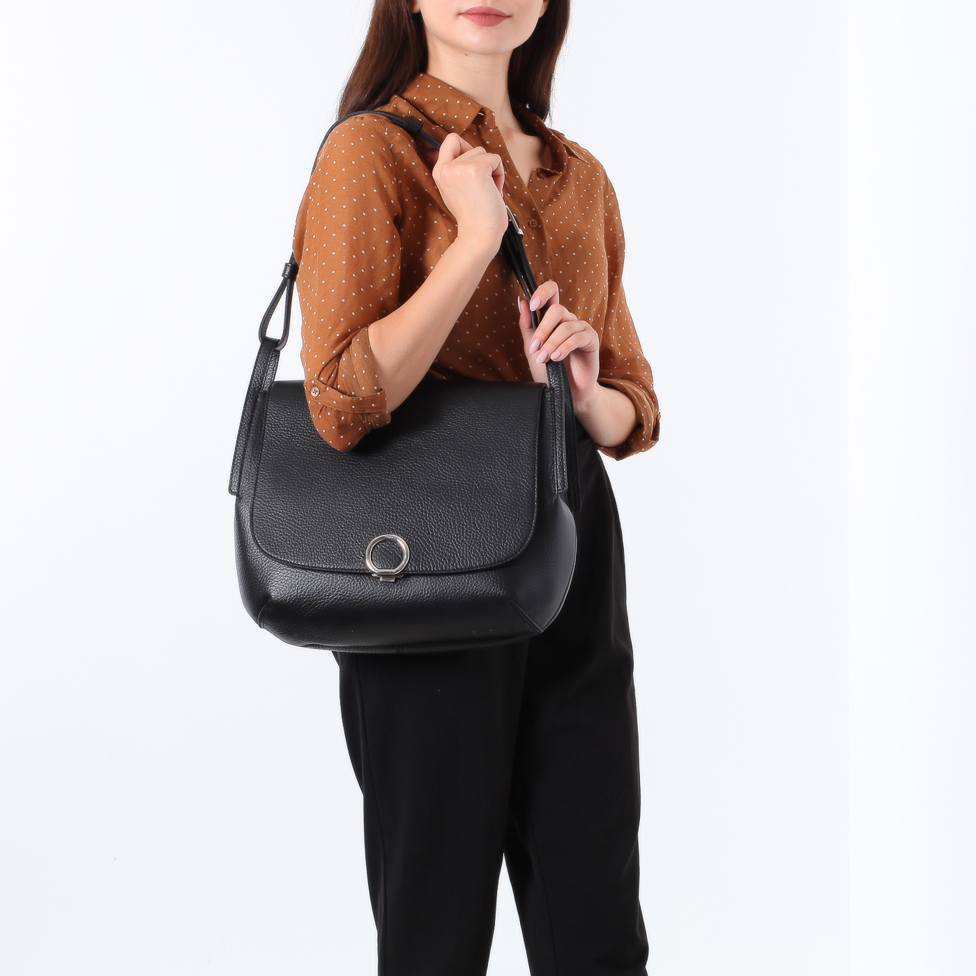 Кожаная сумка с откидным клапаном Chatte 