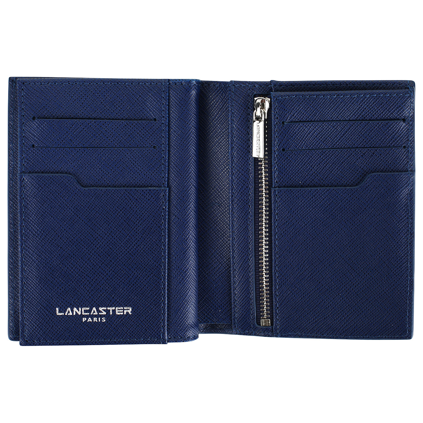 Синее мужское портмоне из сафьяна Lancaster Mathias