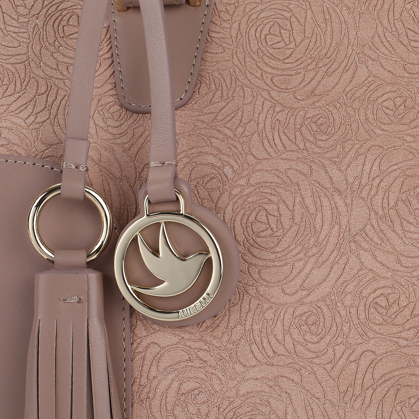 Сумка из темно-розовой кожи Aurelli 