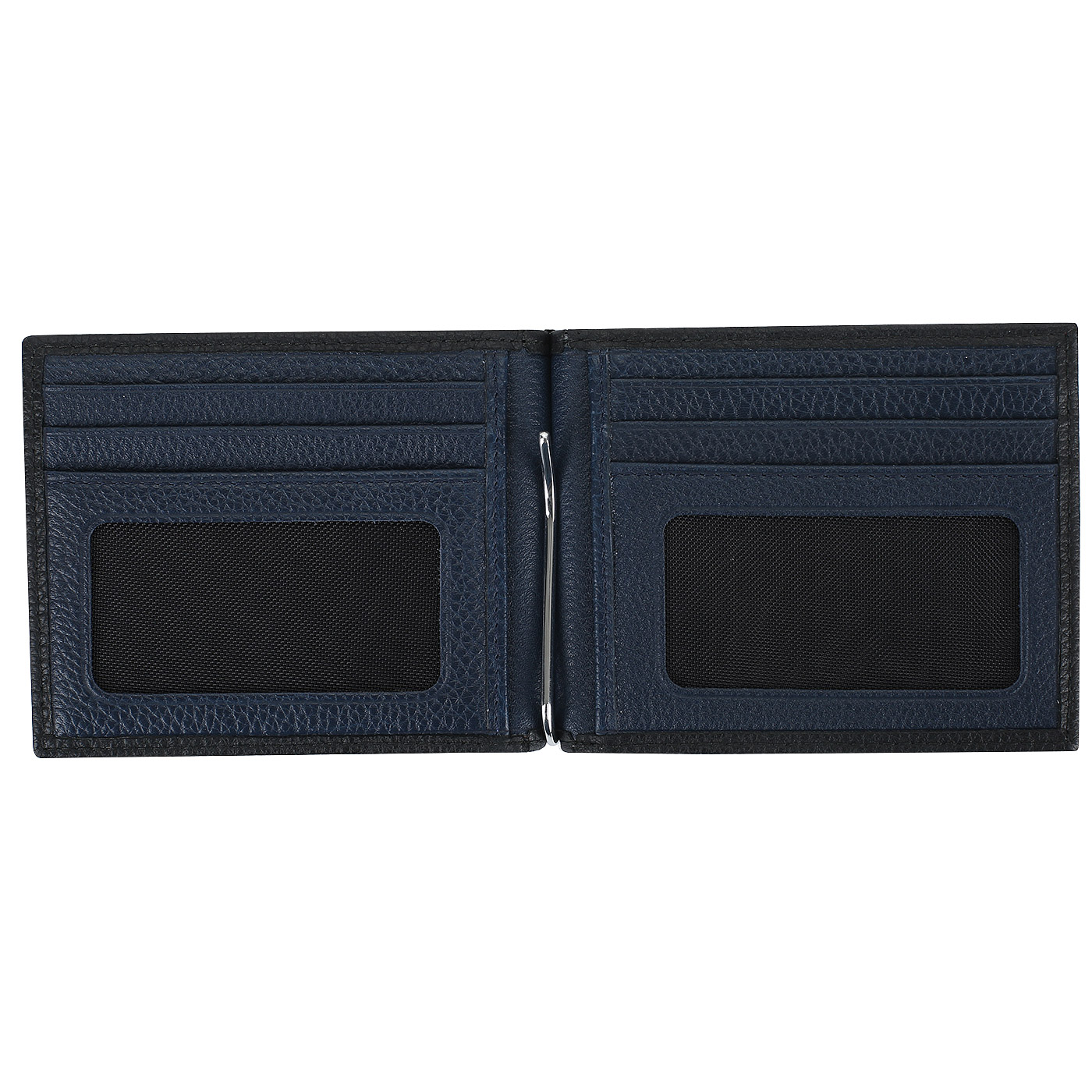 Зажим для купюр из черной кожи Neri Karra 