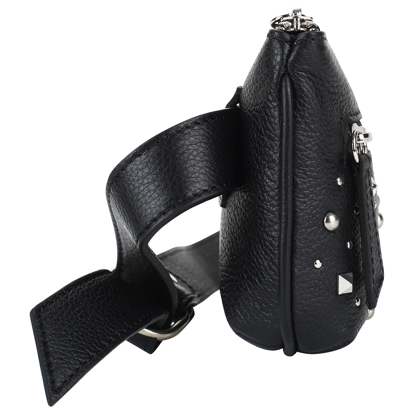 Черная поясная сумочка Marina Creazioni 