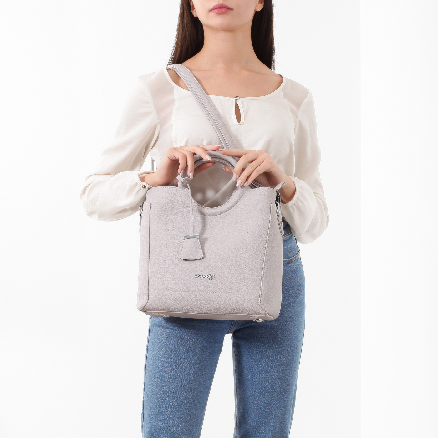 Серая сумка на молнии Dispacci 