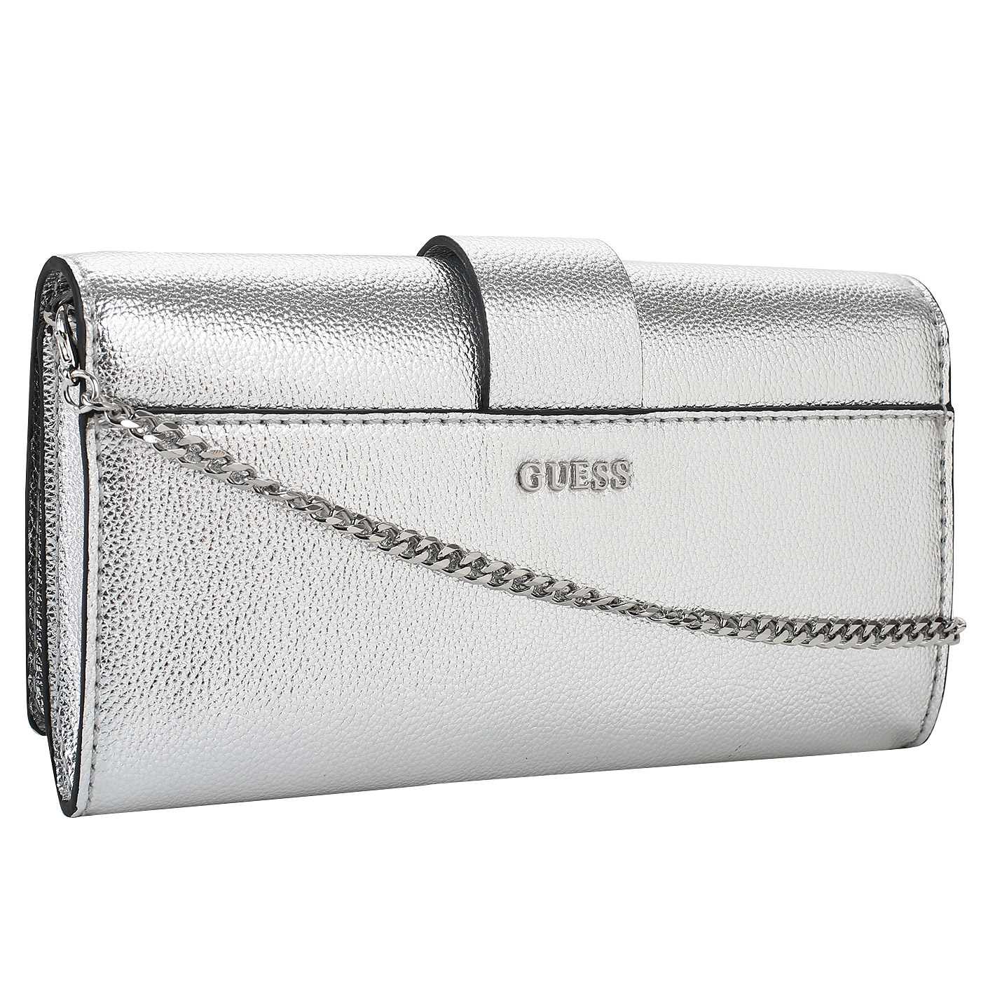 Серебристый клатч Guess Summer Night City