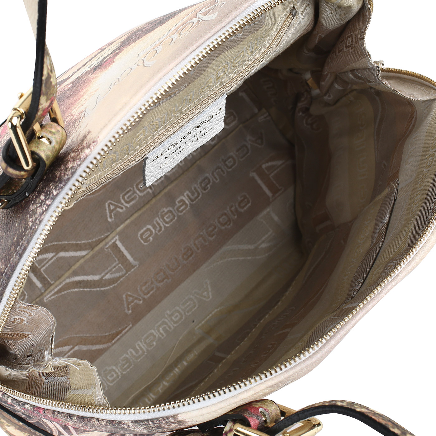 Кожаная сумка на двойной молнии Acquanegra Amsterdam