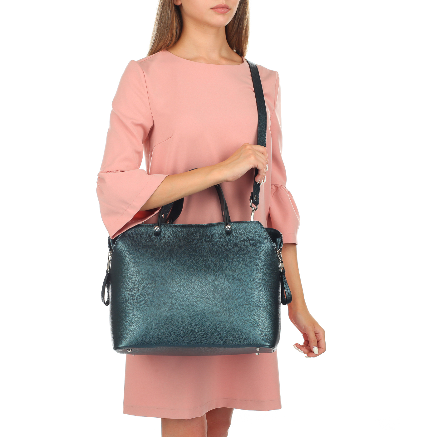 Вместительная кожаная сумка Chatte 