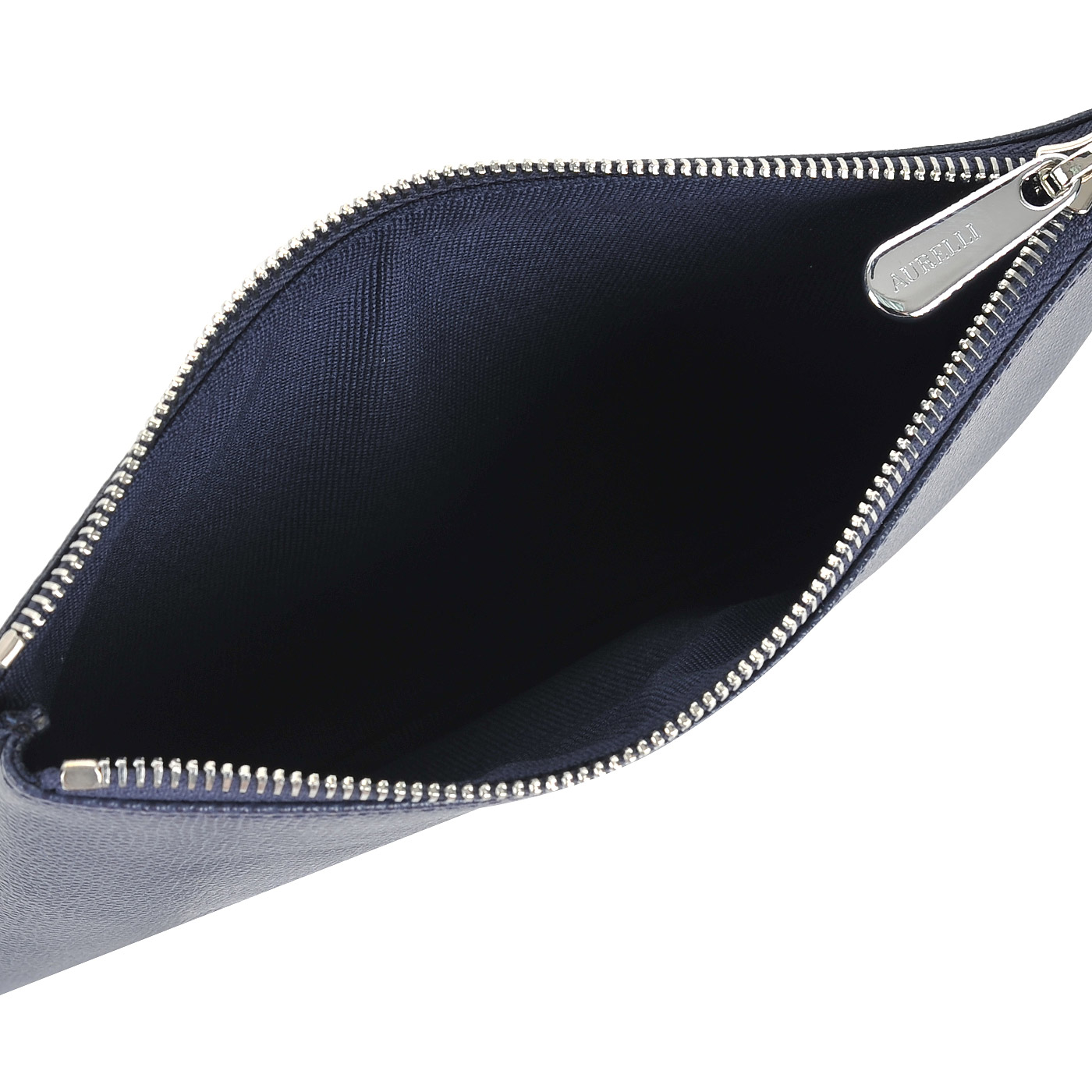 Синяя женская косметичка из натуральной кожи Aurelli Alma