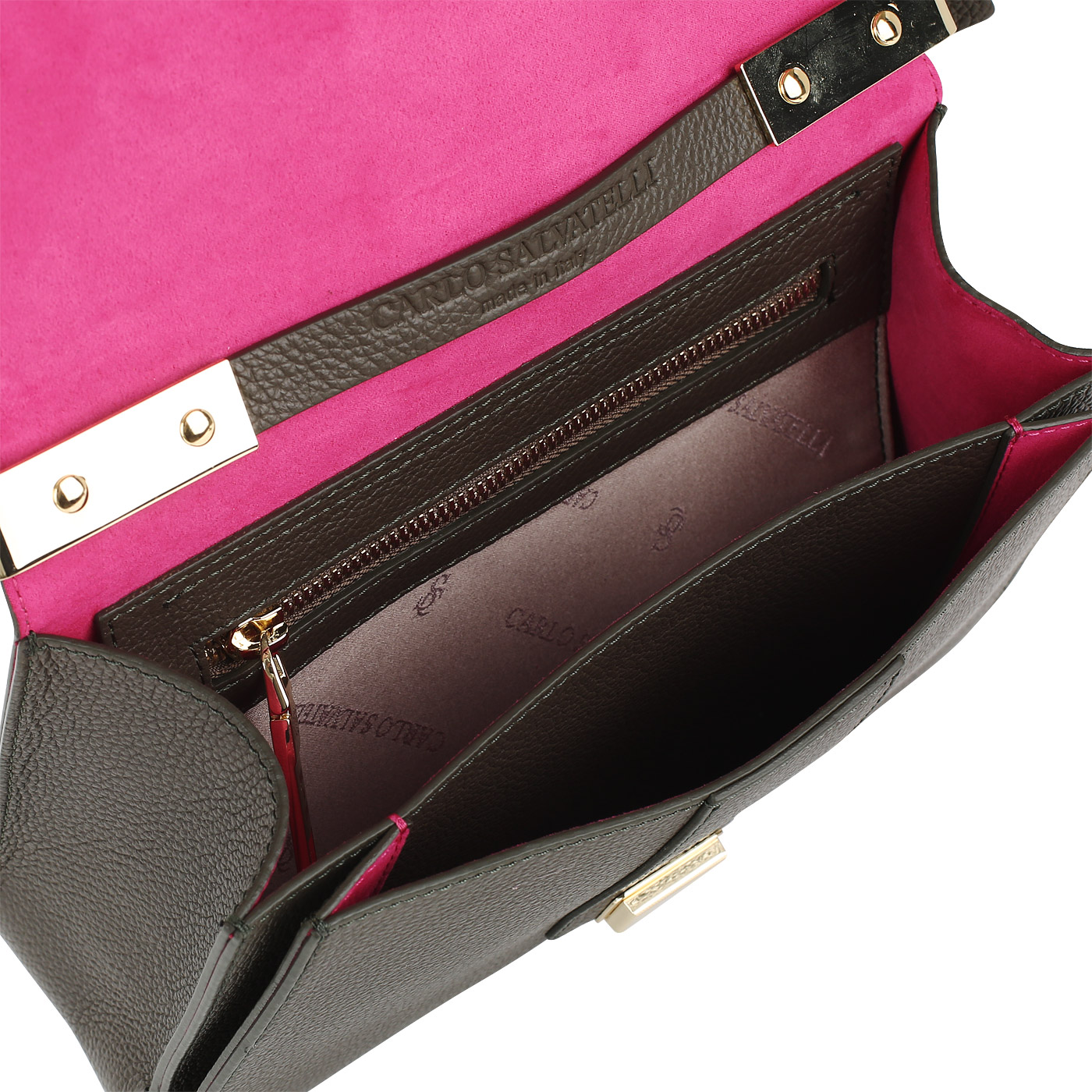 Кожаная сумочка кросс-боди Carlo Salvatelli Gemma