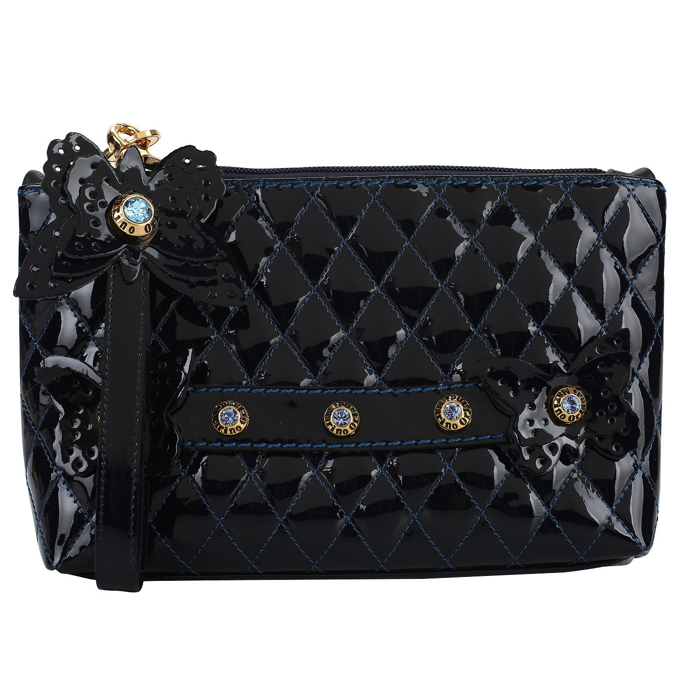 Marino Orlandi Стеганый клатч с декором