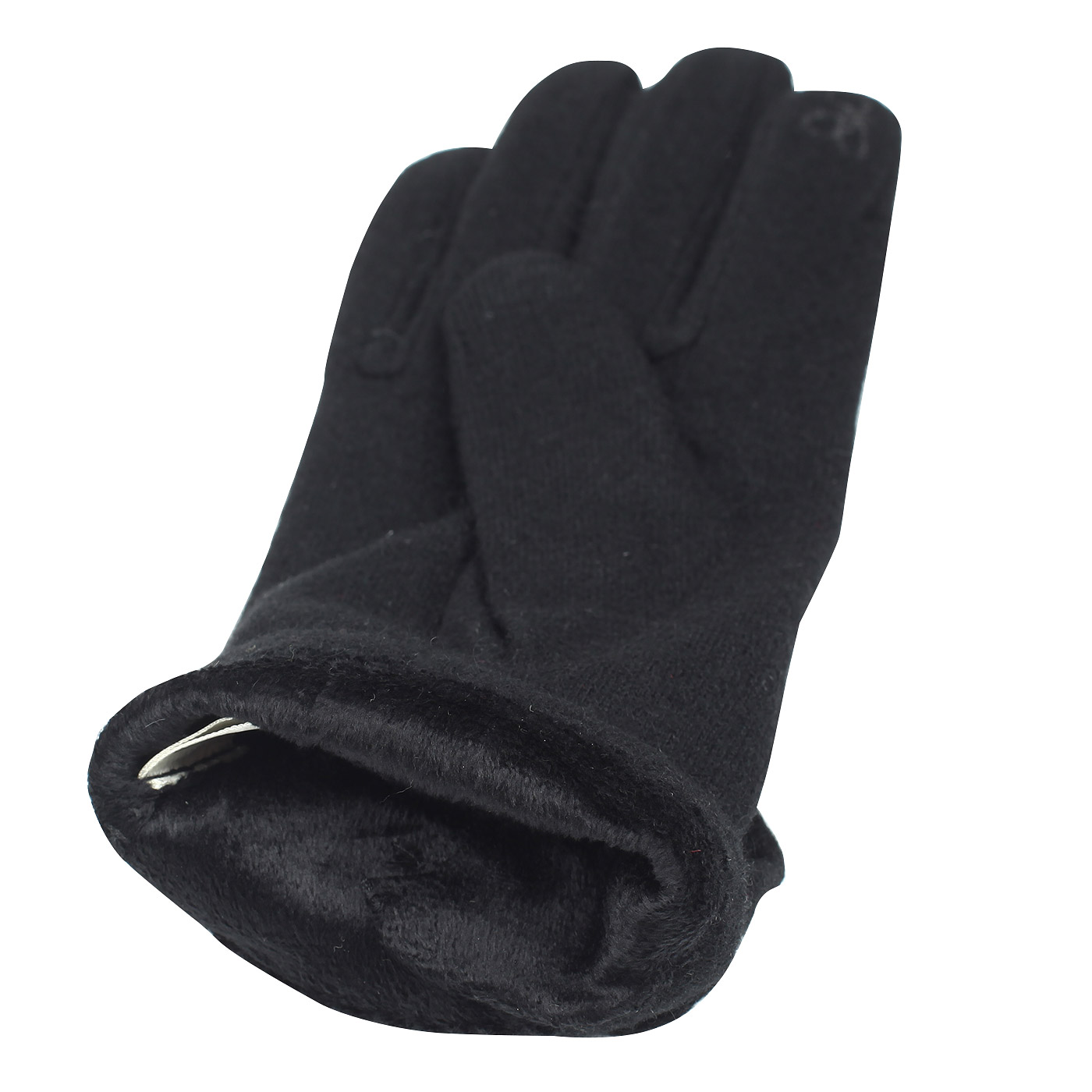 Женские перчатки черного цвета Pia Rossini 