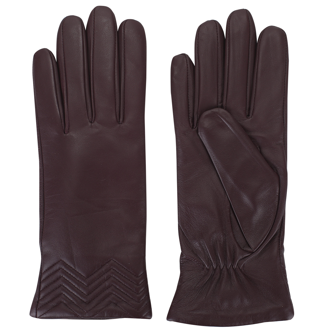 Перчатки цвета бордо Aurelli 