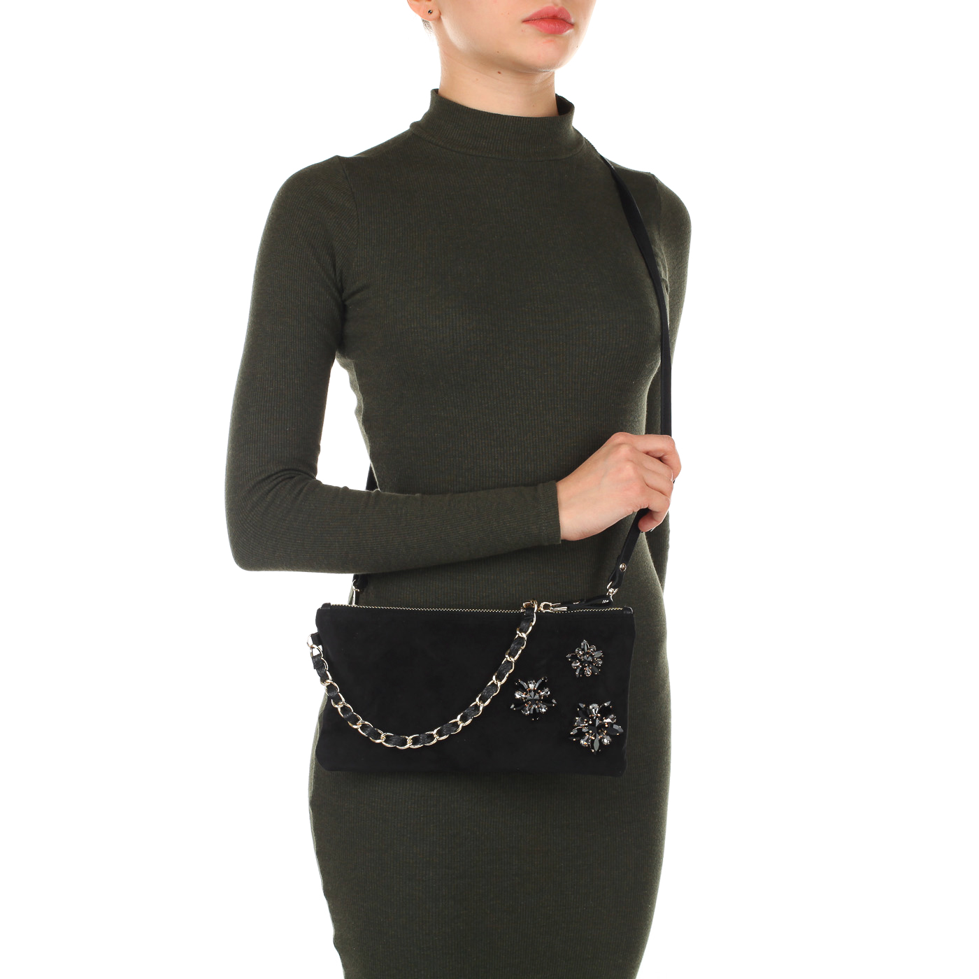 Женская замшевая сумочка с плечевым ремешком Aurelli Suede