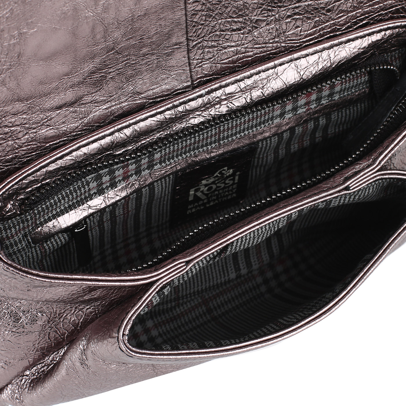 Клатч из ламинированной кожи Bruno Rossi 