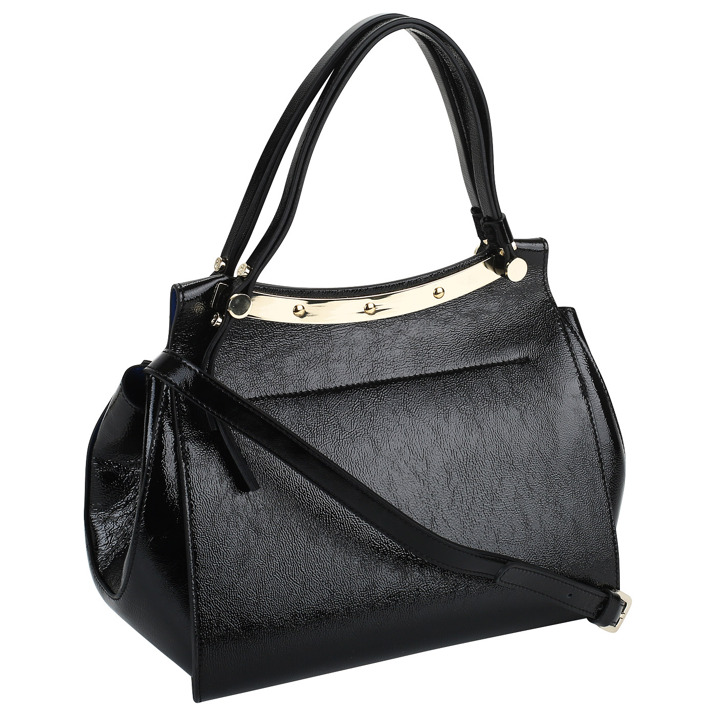 Кожаная сумка на кнопке Carlo Salvatelli Naplak