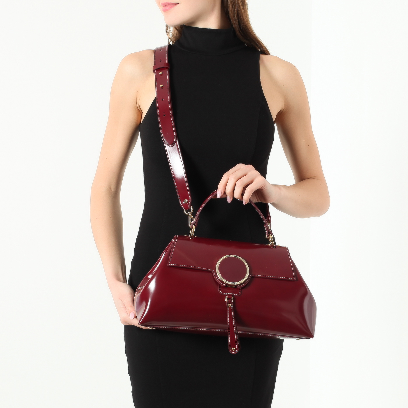 Глянцевая сумка Gilda Tonelli Pad Lamin