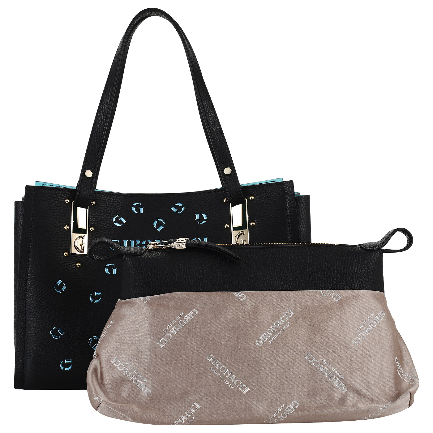 Черная сумка с декором Gironacci 