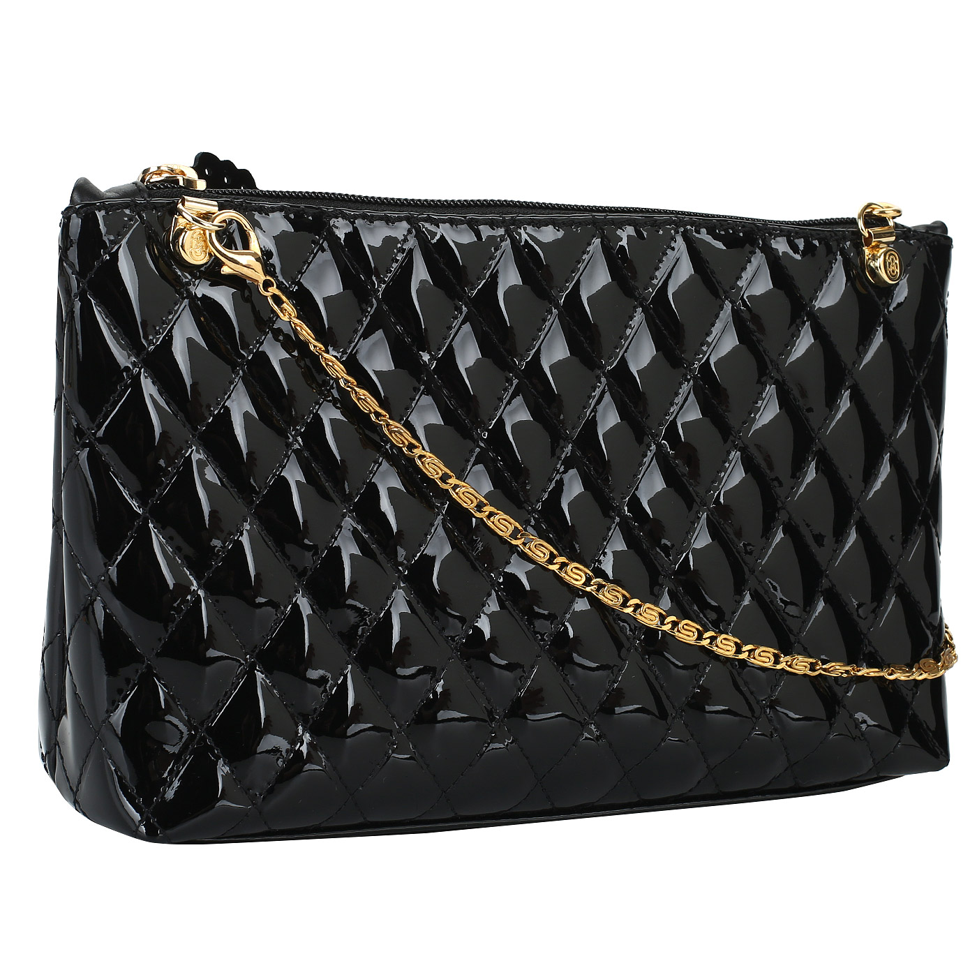 Черный лакированный клатч Marino Orlandi 