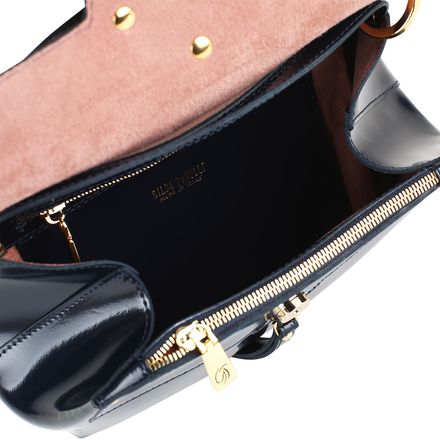 Сумка из глянцевой кожи Gilda Tonelli Pad Eco