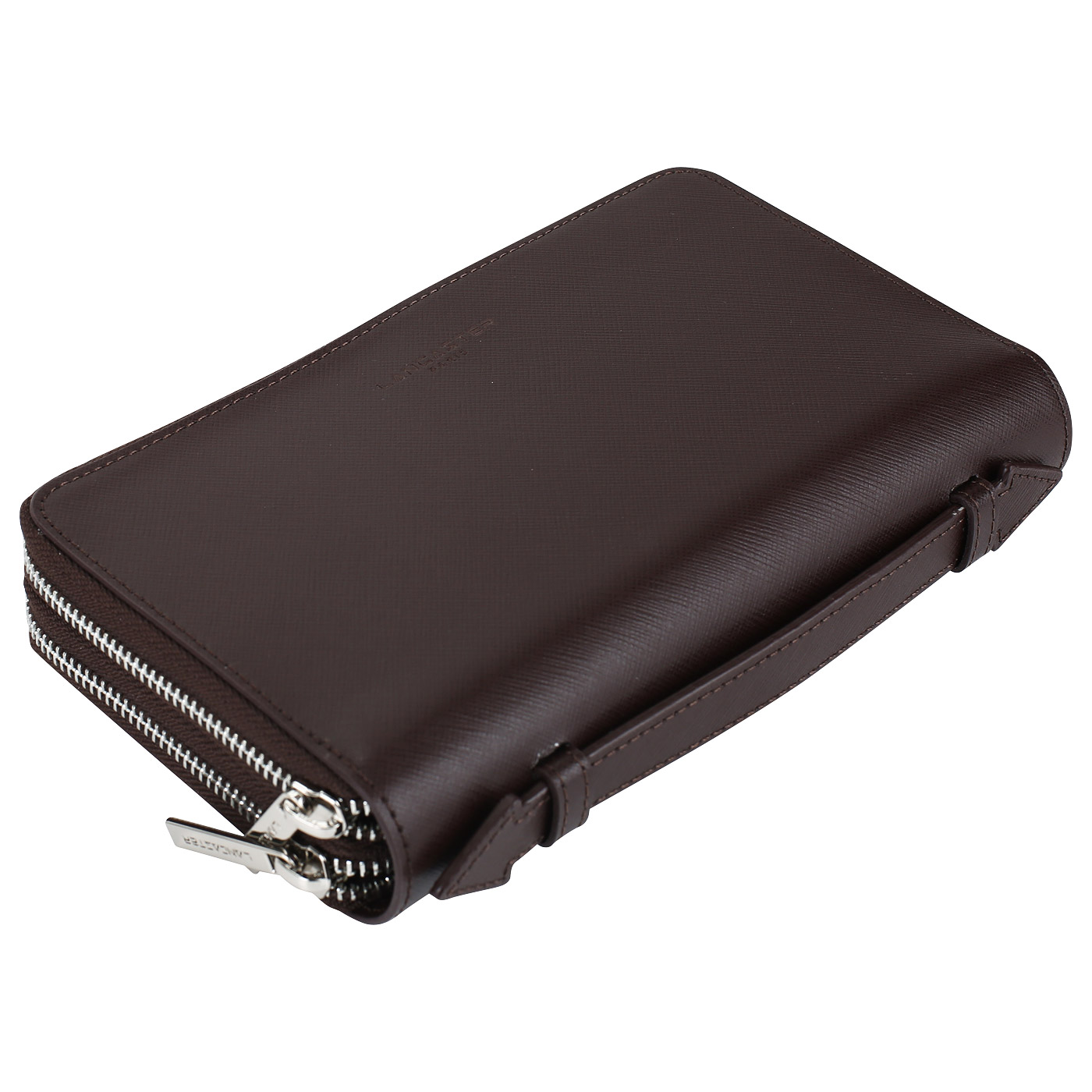 Мужская сумка-визитка из коричневого сафьяна Lancaster Mathias