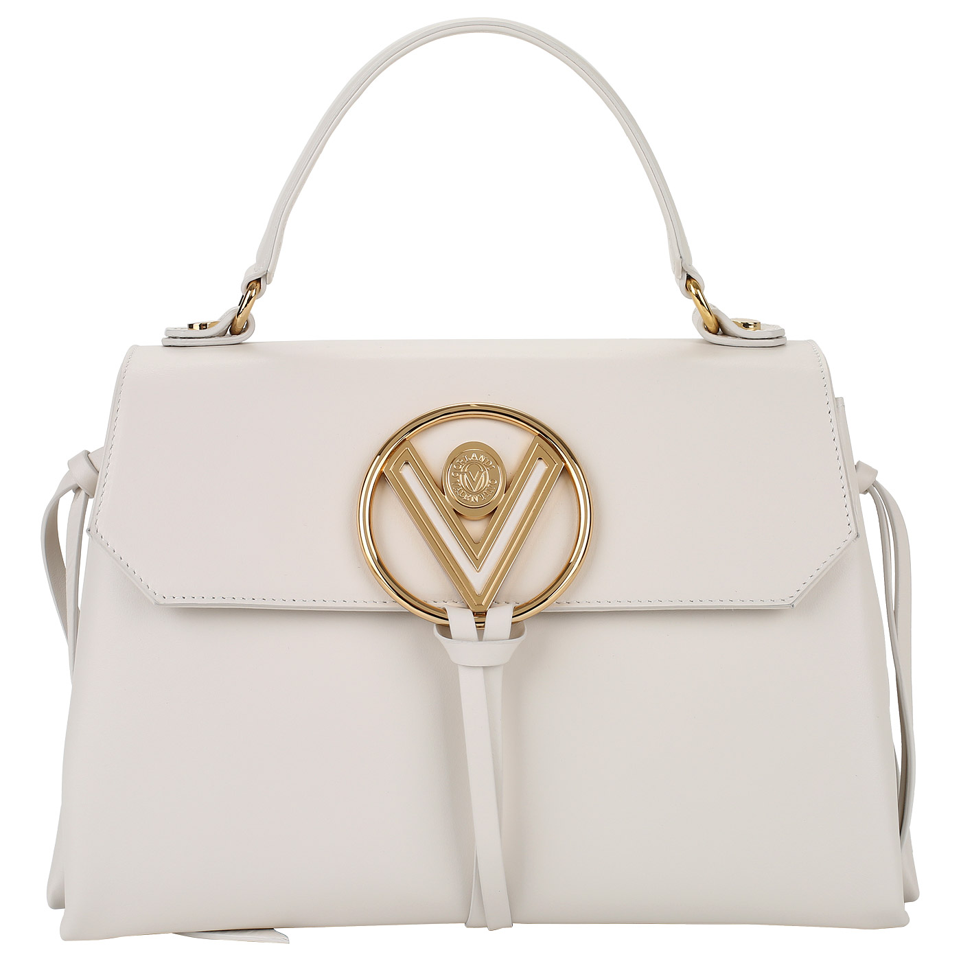 Valentino Orlandi Кремовая кожаная сумка