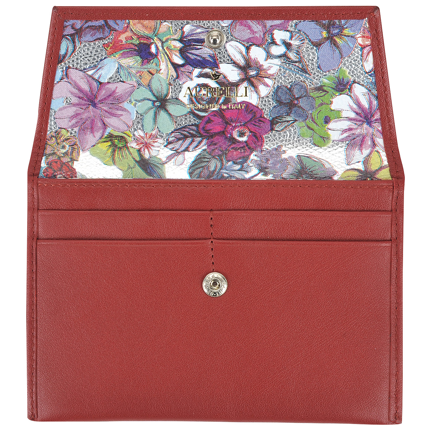 Кожаная обложка-конверт для паспорта и автодокументов Aurelli Luna fiore