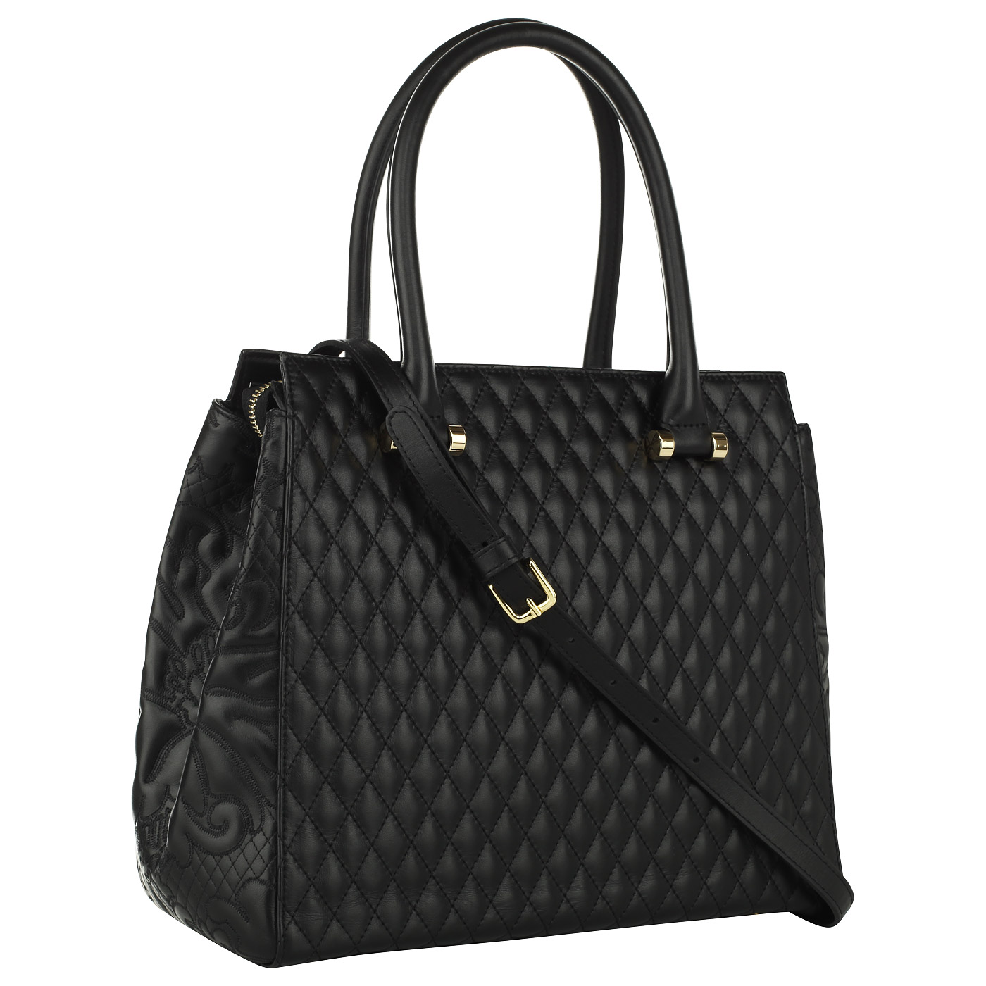 Черная сумка с вышивкой Valentino Orlandi Soraya