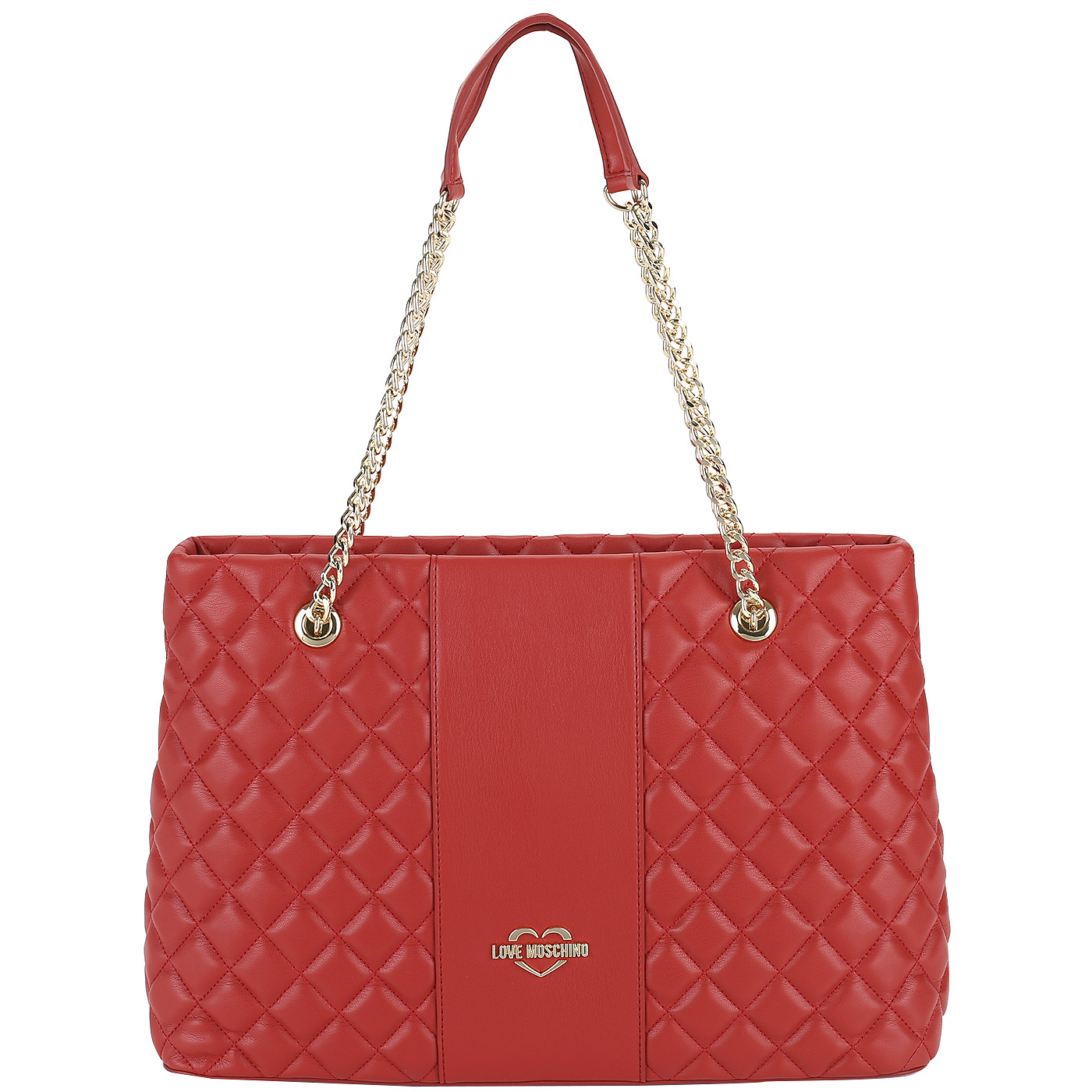 Love Moschino Красная стеганая сумка