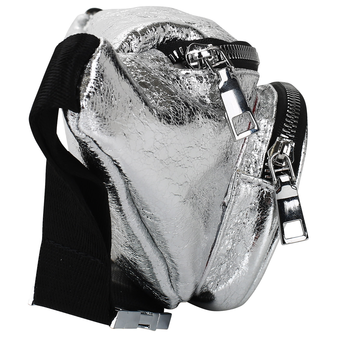 Серебристая поясная сумка Dispacci 