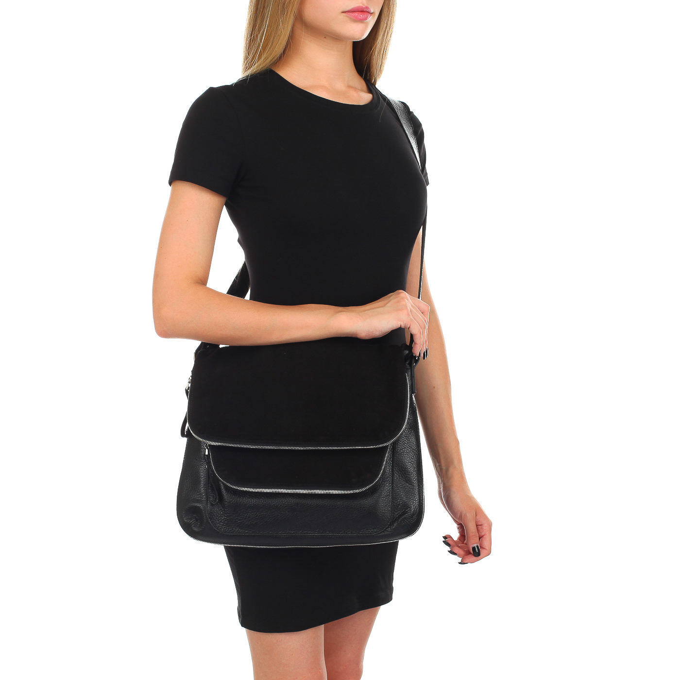 Мягкая комбинированная сумка Chatte 