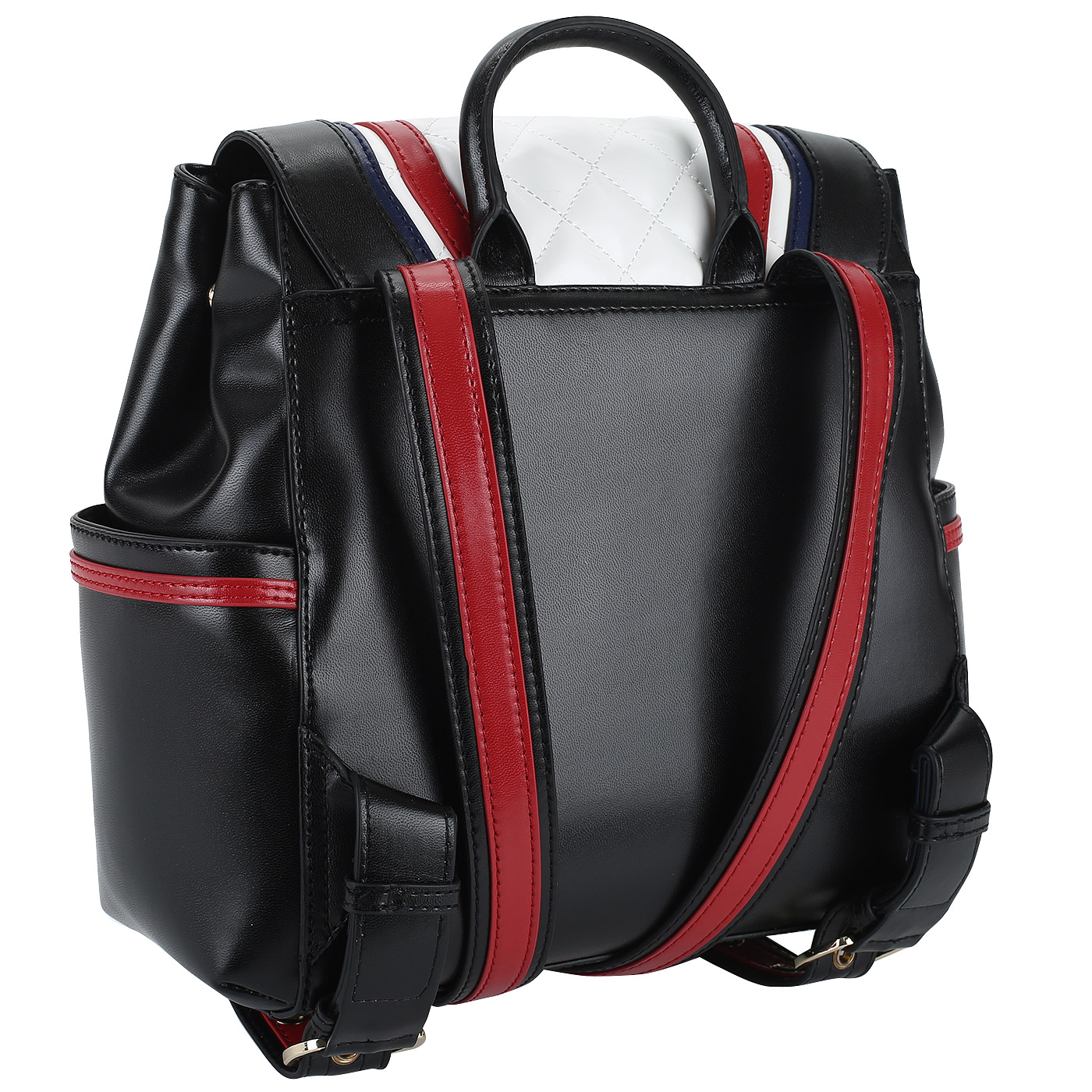 Рюкзак с откидным клапаном Love Moschino Striped Quilted