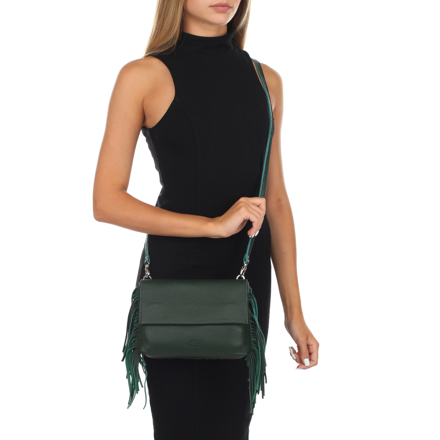 Кожаная сумочка с откидным клапаном Chatte 